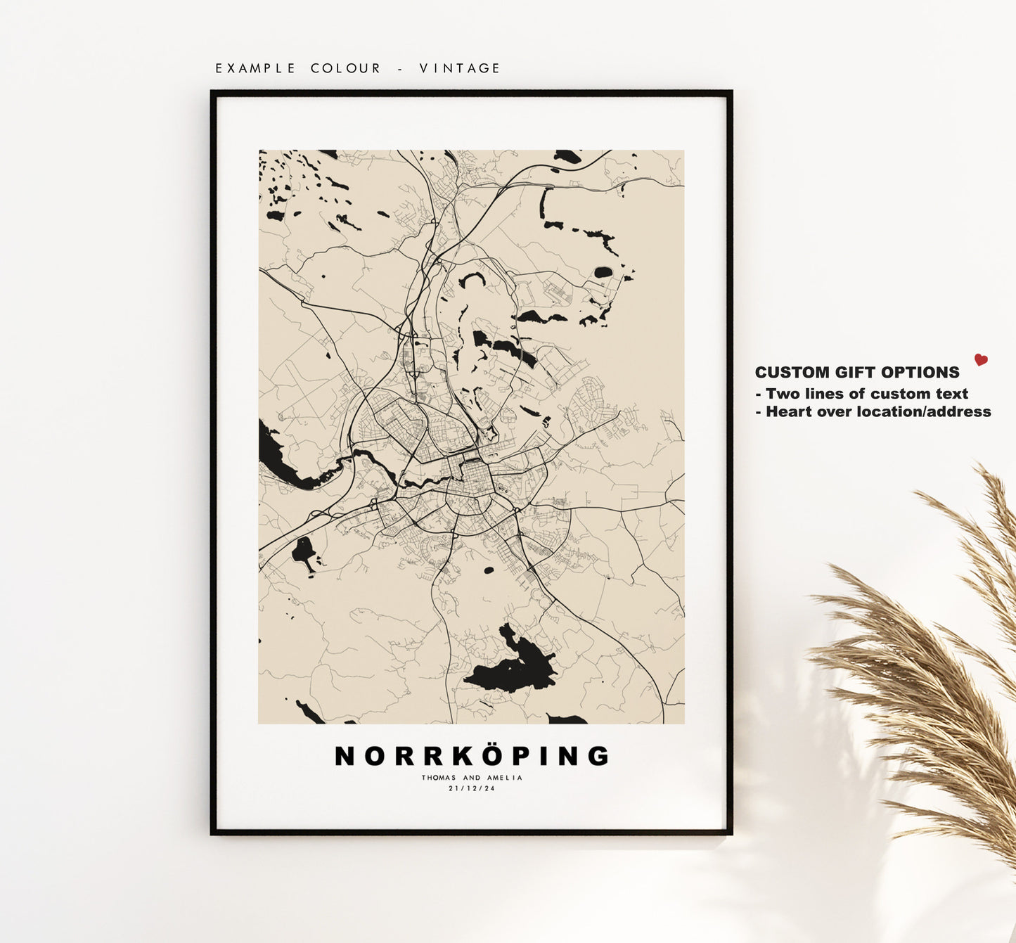 Norrkoping Map Print - City Map Poster - Map Wall Art - Sweden City Maps - Norrköping Print - Norrköping Poster - Minimalist City Map