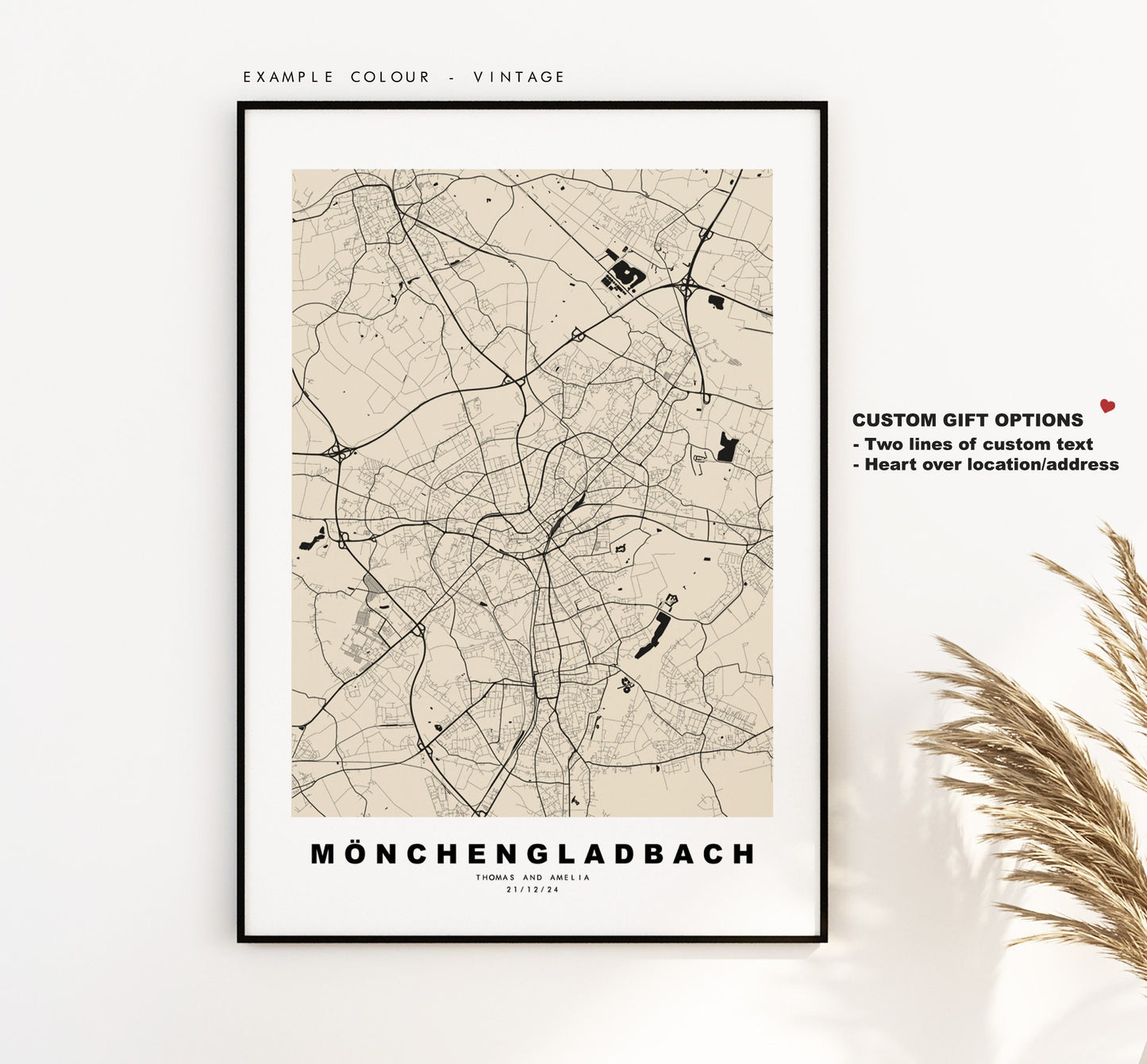 Monchengladbach Map Print - City Map Poster - Map Wall Art - Germany City Maps - Monchengladbach Print - Poster - Minimalist City Map