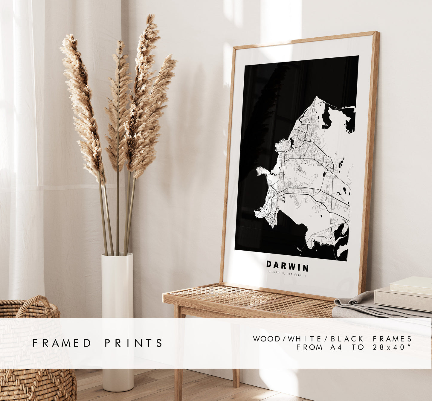 Darwin Map Print - City Map Poster - Map Wall Art - Australia City Maps - Darwin Print - Darwin Poster - Minimalist City Map - Australia