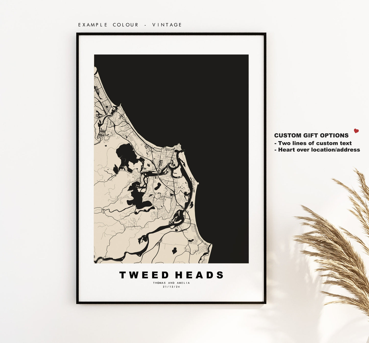 Tweed Heads Map Print - City Map Poster - Map Wall Art - Australia City Maps - Tweed Heads Print - Poster - Minimalist City Map - Australia