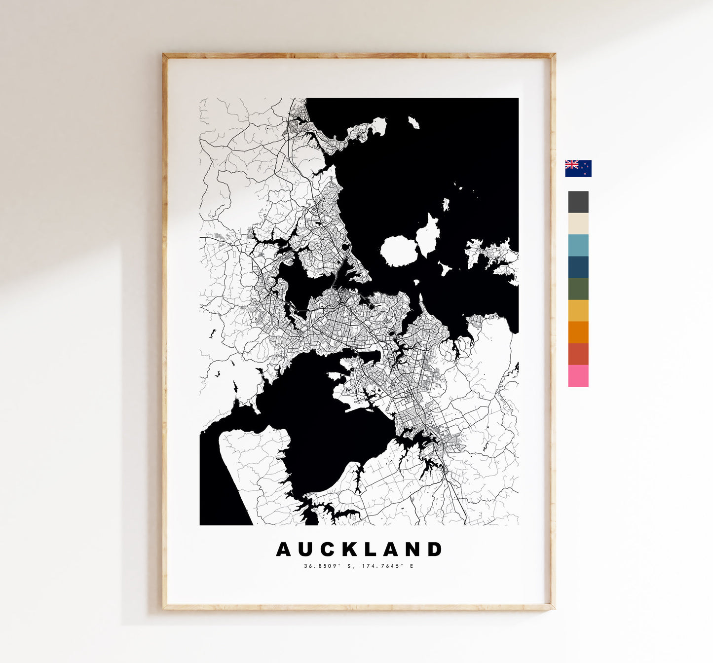 Auckland Map Print - City Map Poster - Map Wall Art - New Zealand City Maps - Auckland Print - Auckland Poster - Minimalist City Map