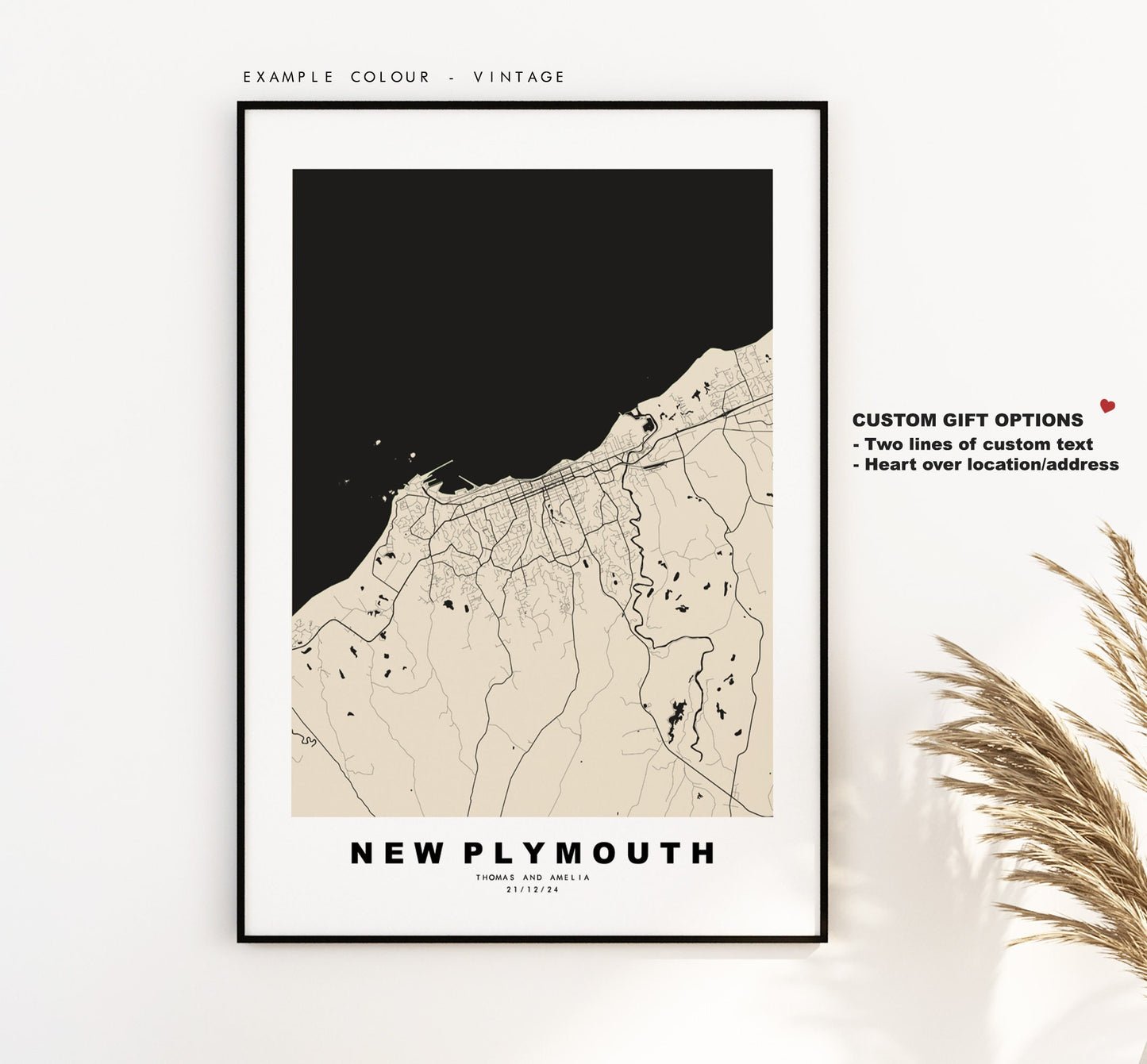 New Plymouth Map Print - City Map Poster - Map Wall Art - New Zealand City Maps - New Plymouth Print - Poster - Minimalist City Map