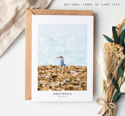 Southsea Seagull Greeting Card - Portsmouth and Southsea Photography Greeting Cards - Envelope Included - Birthday - Wedding - Anniversary