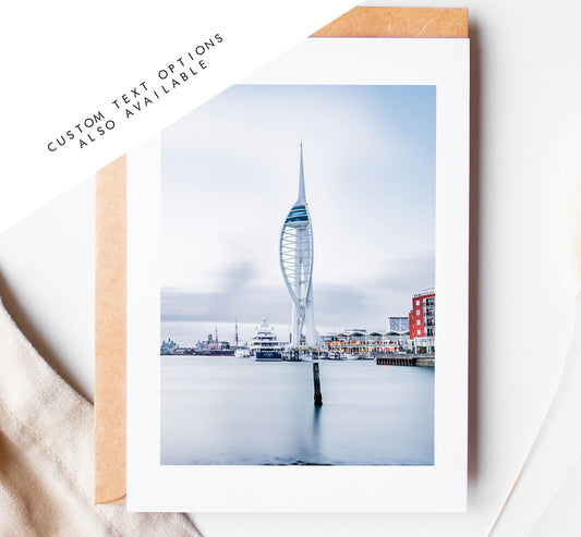 Spinnaker Tower Greeting Card - Portsmouth and Southsea Photography Greeting Cards - Envelope Included - Birthday - Wedding - Anniversary