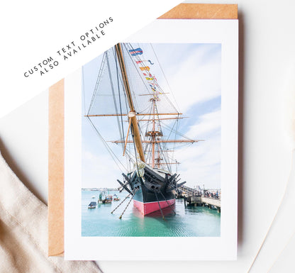 HMS Warrior Greeting Card - Portsmouth and Southsea Photography Greeting Cards - Envelope Included - Birthday - Wedding - Anniversary