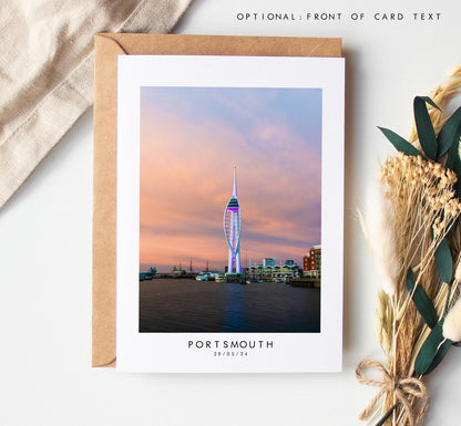 Spinnaker Tower Greeting Card - Portsmouth and Southsea Photography Greeting Cards - Envelope Included - Birthday - Wedding - Anniversary