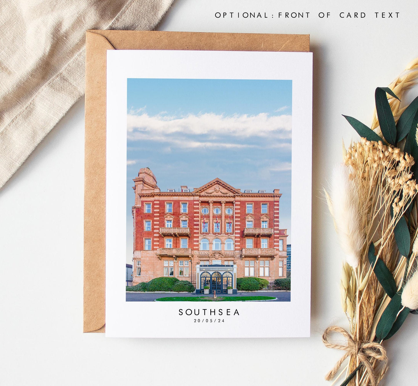 Queens Hotel Greeting Card - Portsmouth and Southsea Photography Greeting Cards - Envelope Included - Birthday - Wedding - Anniversary