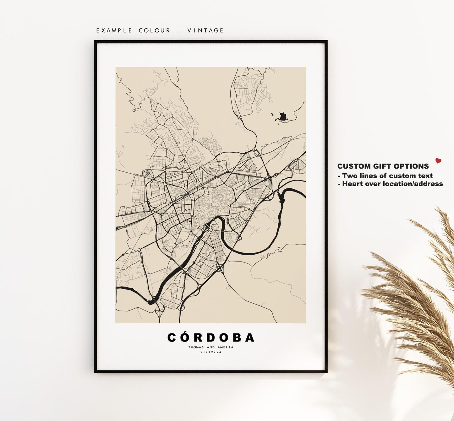 Cordoba Map Print - City Map Poster - Map Art - Map Wall Art - Spain City Maps - Cordoba Print - Cordoba Poster - Minimalist City Map