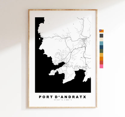 Port d’Andratx Map Print - City Map Poster - Map Art - Map Wall Art - Spain City Maps - Print - Mallorca  - Minimalist City Map