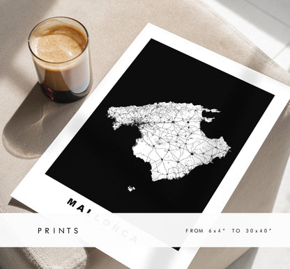 Mallorca Map Print - Map Poster - Map Art - Map Wall Art - Spain Maps - Majorca Print - Balearic Islands Poster - Minimalist Map