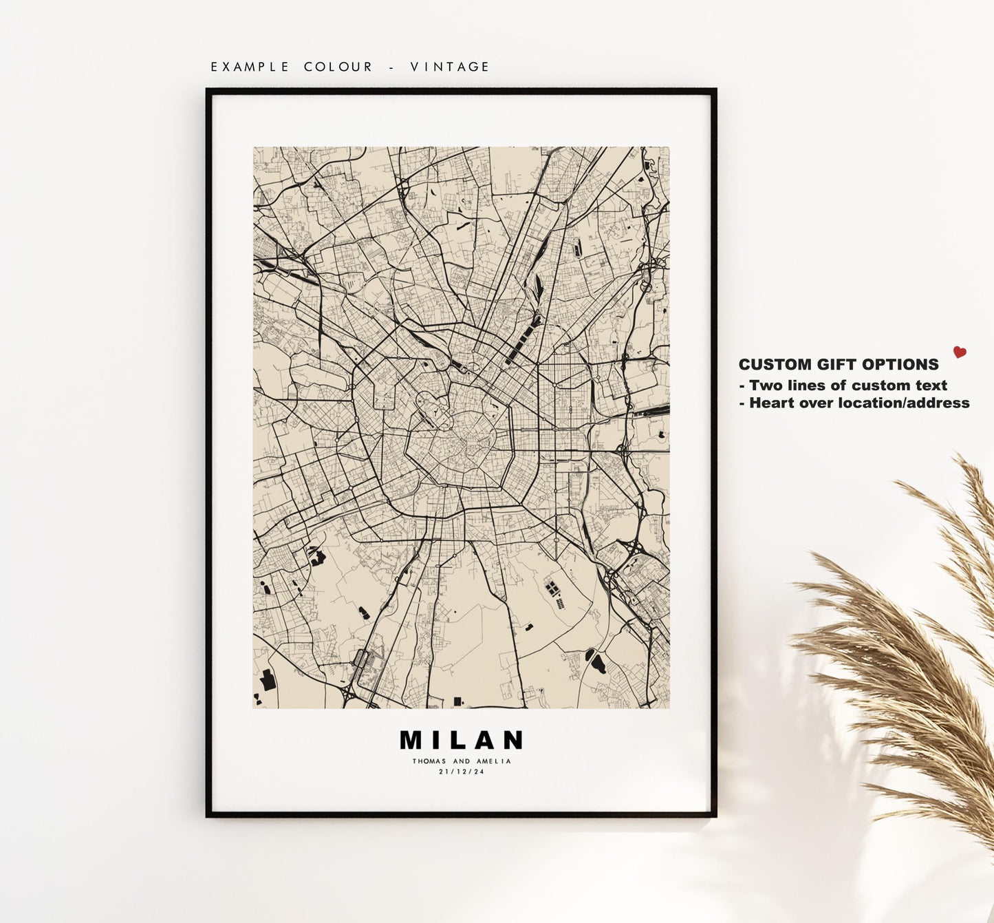 Milan Map Print - City Map Poster - Map Art - Map Wall Art - Italy City Maps - Milan Print - Milan Poster - Minimalist City Map