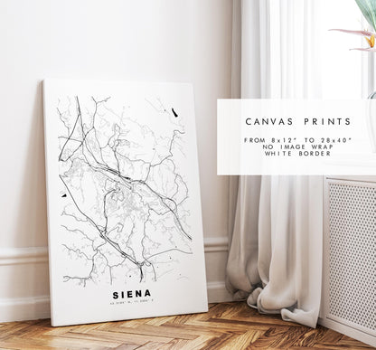 Siena Map Print - City Map Poster - Map Art - Map Wall Art - Italy City Maps - Siena Print - Siena Poster - Minimalist City Map