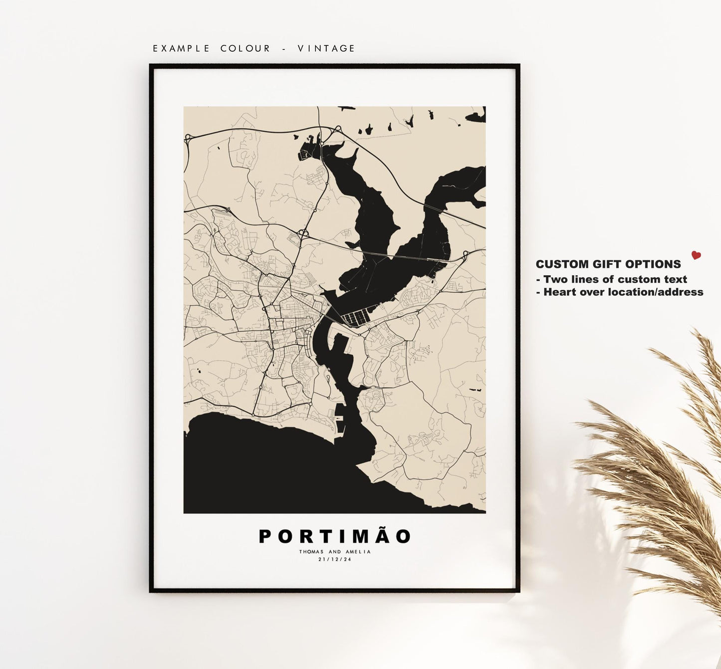 Portimao Map Print - City Map Poster - Map Art - Map Wall Art - Portugal City Maps - Portimão Print - Portimão Poster - Minimalist City Map