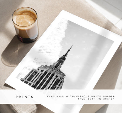 Empire State Building - New York Photography Print - Architecture - Black and White Photography Print - Skyscraper - Manhattan - NYC - USA