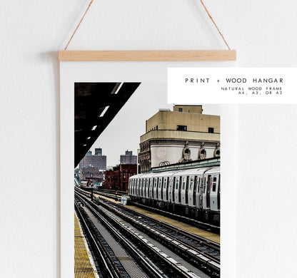 NYC Train Print - New York Print - New York Subway - Subway Train - New York City Subway - Brookyln - Brooklyn Poster - Industrial - Colour