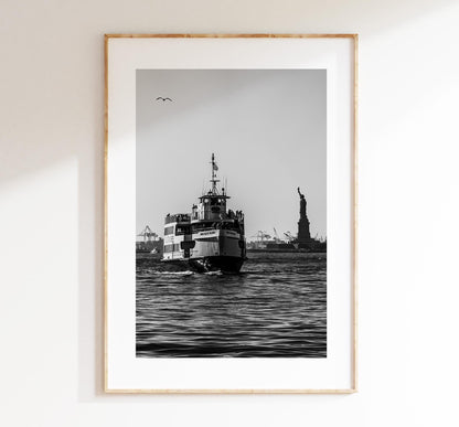 Liberty Ferry - New York Print - Photography Print - New York Photography - Statue of Liberty - Liberty Island - New York - New York City