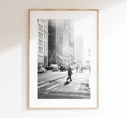 New York Black and White Minimalist Print  - Fine Art Photography Print - New York Photography - Manhattan - NYC - People - Street - Art