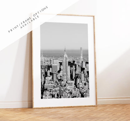 Empire State Building Print - New York Skyline Print - Black and White Photography - New York City Print - Artwork - Poster  - Minimalist