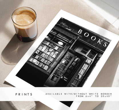 Book Shop Print - NYC Photography Print - New York City - Prints or Framed Prints available - Black and White Photography