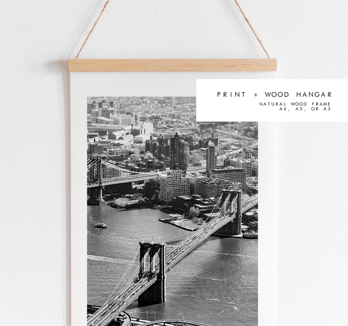 Brooklyn Bridge Print - NYC Photography Print - New York City - Prints or Framed Prints available - Black and White Photography