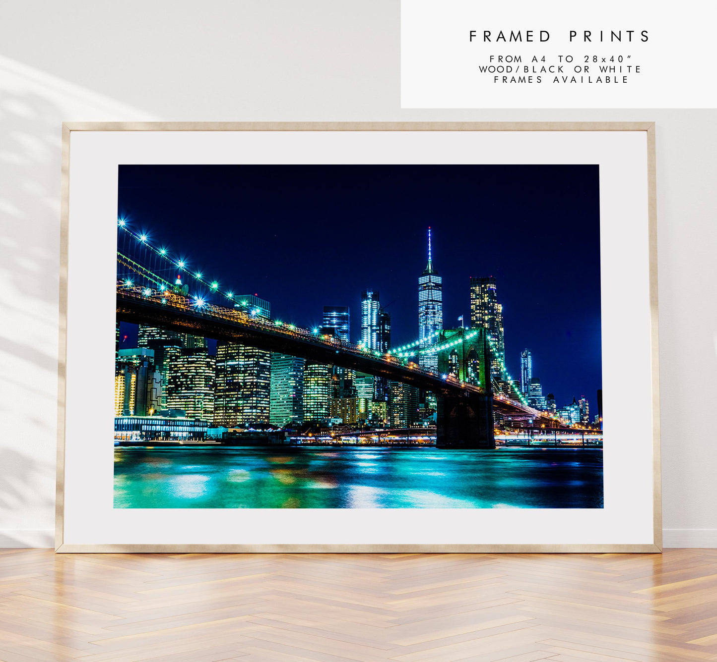 New York City Print - New York Poster - New York at Night - Manhattan Skyline - New York Poster - Print - Artwork - NYC - USA - Photography