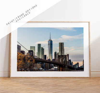 New York Print - New York Skyline - Manhattan Skyline - New York City Print - Poster - Artwork - Autumn - Fall - Neutral - Minimalist - Fall