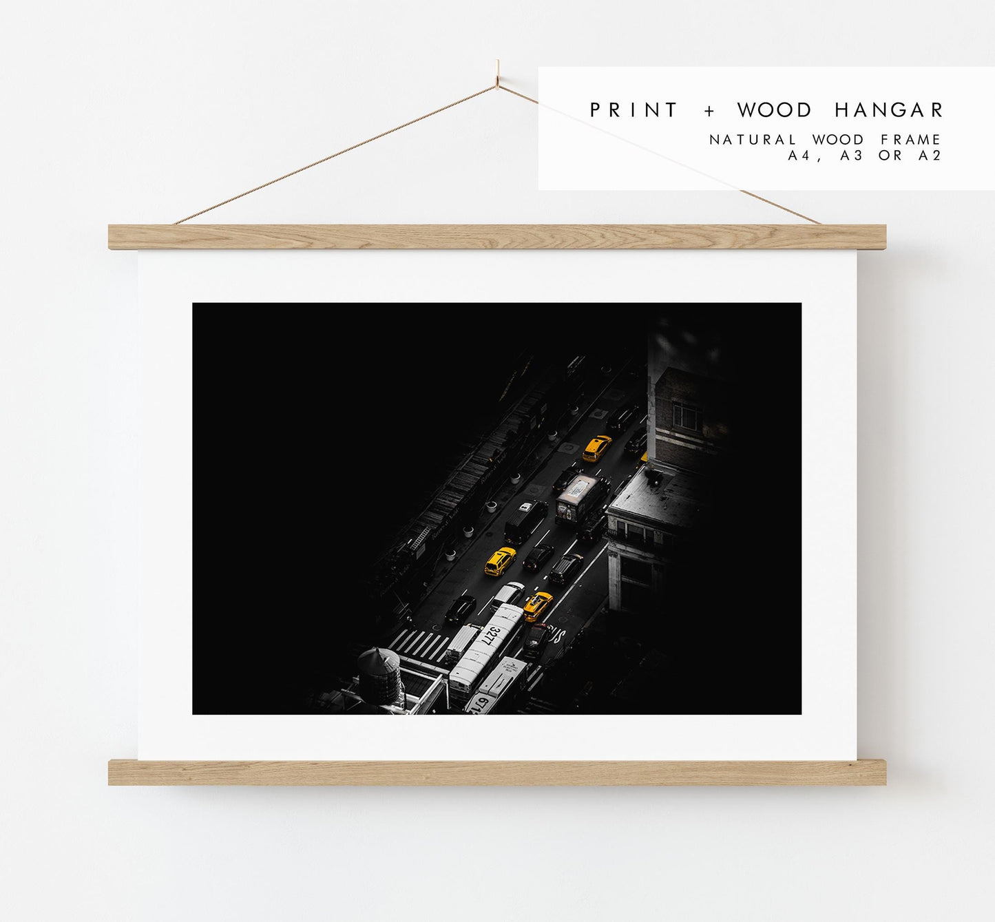 New York Taxi Cab Print - New York Skyline - Manhattan Skyline - New York City Print - Poster - Minimalist - Miniature - Minimal Home Decor