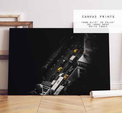 New York Taxi Cab Print - New York Skyline - Manhattan Skyline - New York City Print - Poster - Minimalist - Miniature - Minimal Home Decor