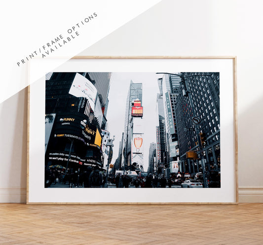 Time Square Print - NYC Photography Print - New York City - Prints or Framed Prints available - New York City Wall Art - Landscape