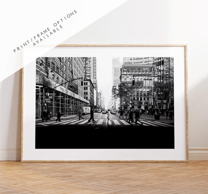 New York Crosswalk Print - NYC Photography Print - New York City - Prints or Framed Prints available - New York City Wall Art - Landscape