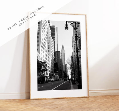 New York City Black and White Print Set - Print Set of Three - Landmarks - Empire State Building - Chrysler Building - Manhattan Bridge