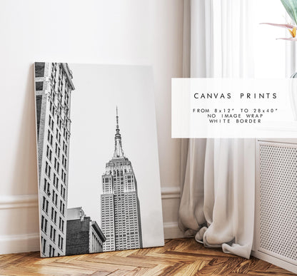 New York Black and White Print Set - Print Set of Three - Landmarks - Empire State Building - Chrysler Building - Flat Iron - NYC - Print