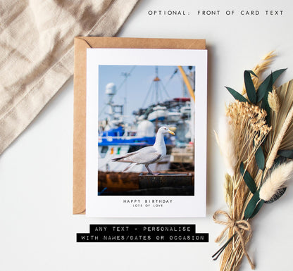 Portsmouth Seagull Greeting Card - Portsmouth and Southsea Photography Greeting Cards - Envelope Included - Birthday - Wedding - Anniversary