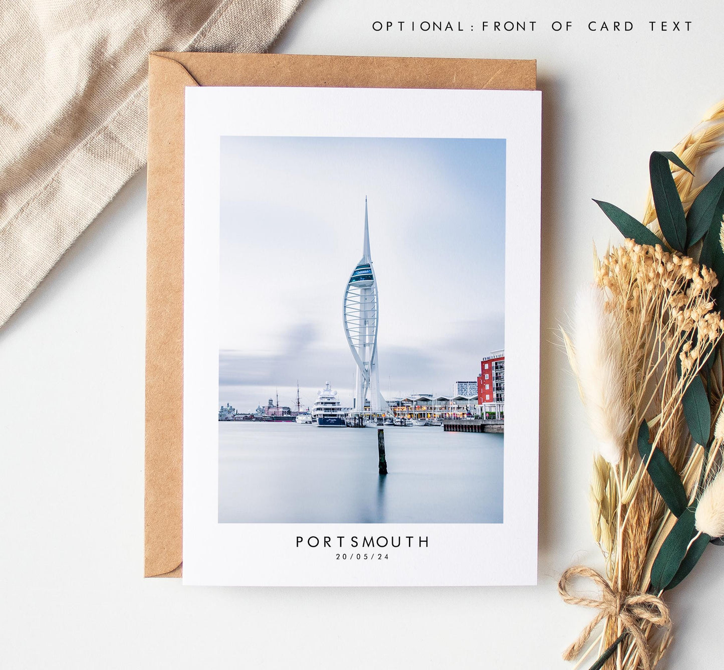 Spinnaker Tower Greeting Card - Portsmouth and Southsea Photography Greeting Cards - Envelope Included - Birthday - Wedding - Anniversary