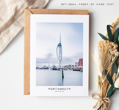 Spinnaker Tower Greeting Card - Portsmouth and Southsea Photography Greeting Cards - Envelope Included - Birthday - Wedding - Anniversary