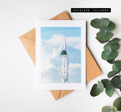 Spinnaker Tower Greeting Card - Portsmouth and Southsea Photography Greeting Cards - Envelope Included - Birthday - Wedding - Anniversary