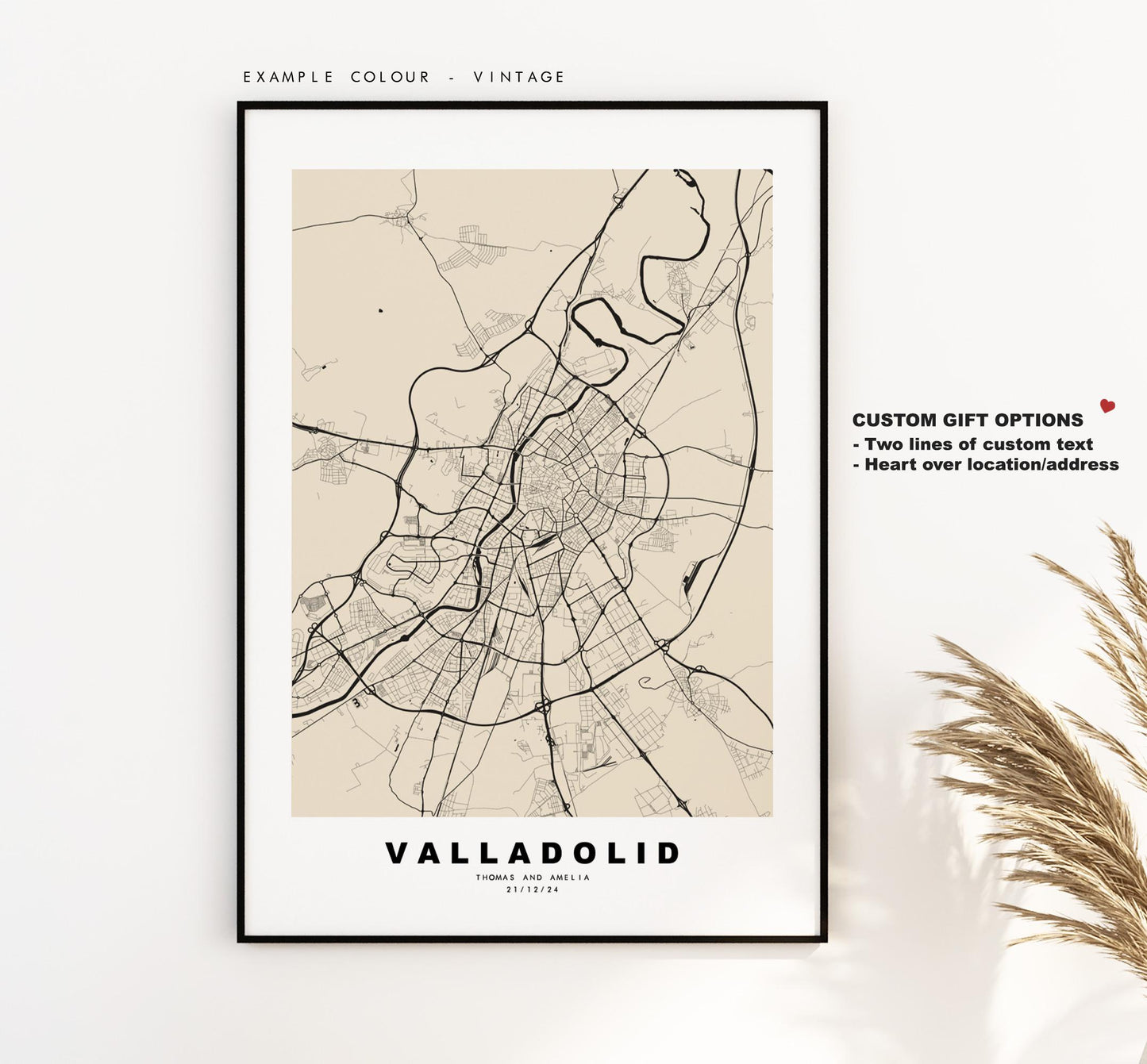 Valladolid Map Print - City Map Poster - Map Art - Map Wall Art - Spain City Maps - Valladolid Print - Poster - Minimalist City Map