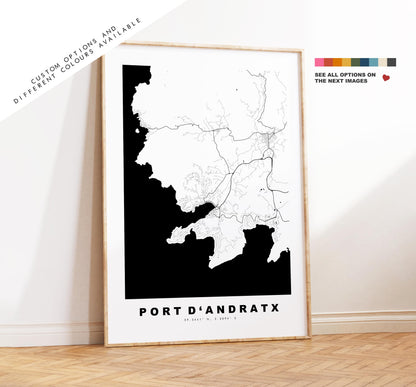 Port d’Andratx Map Print - City Map Poster - Map Art - Map Wall Art - Spain City Maps - Print - Mallorca  - Minimalist City Map