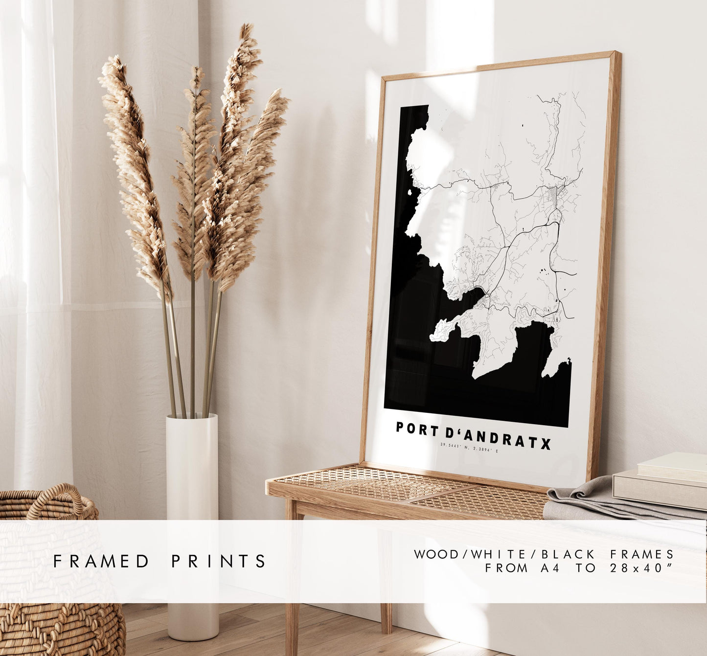 Port d’Andratx Map Print - City Map Poster - Map Art - Map Wall Art - Spain City Maps - Print - Mallorca  - Minimalist City Map