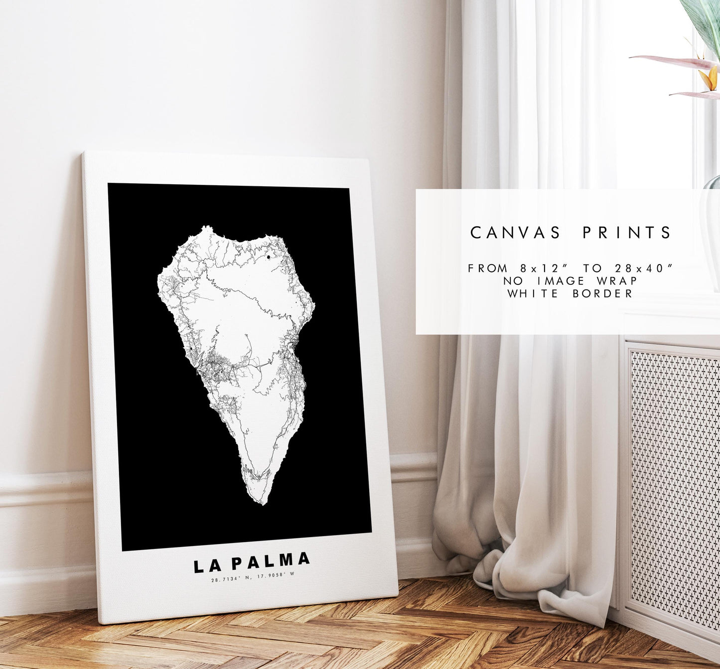 La Palma Map Print - Map Poster - Map Art - Map Wall Art - Spain Maps - La Palma Print - Canary Islands Poster - Minimalist Map