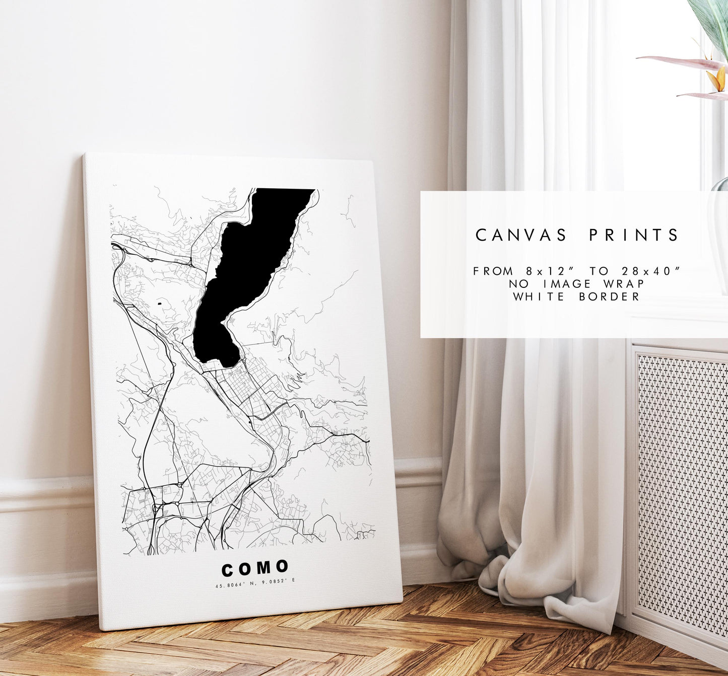 Como Map Print - City Map Poster - Map Art - Map Wall Art - Italy City Maps - Como Print - Como Poster - Minimalist City Map