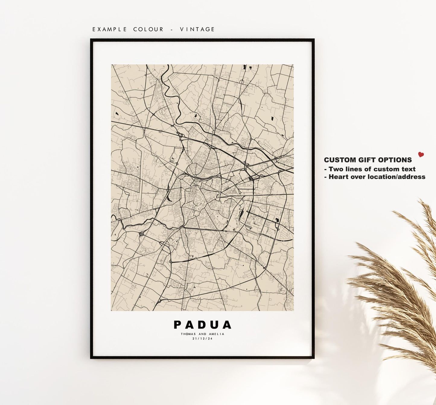 Padua Map Print - City Map Poster - Map Art - Map Wall Art - Italy City Maps - Padua Print - Padua Poster - Minimalist City Map