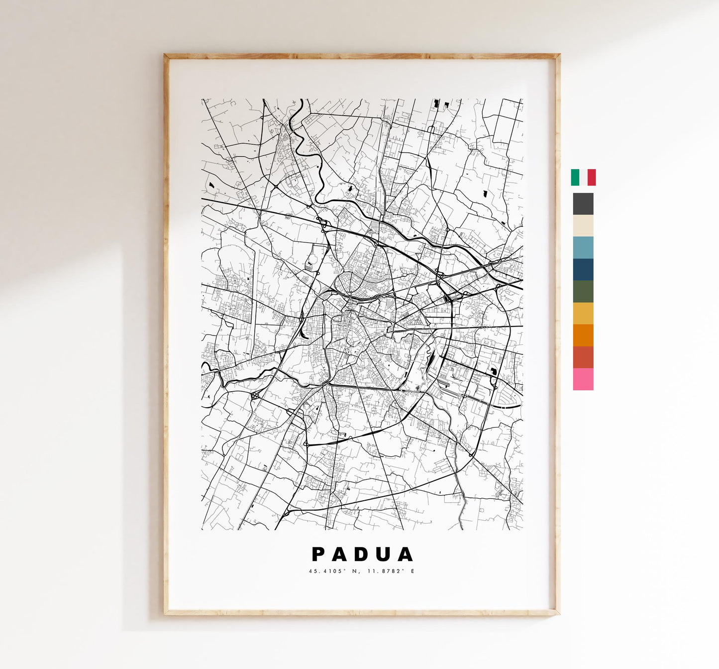 Padua Map Print - City Map Poster - Map Art - Map Wall Art - Italy City Maps - Padua Print - Padua Poster - Minimalist City Map