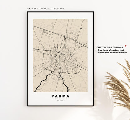 Parma Map Print - City Map Poster - Map Art - Map Wall Art - Italy City Maps - Parma Print - Parma Poster - Minimalist City Map