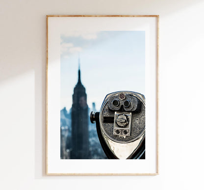 Empire State Building - New York Print - New York Skyline Print - New York Photography - New York Print  - Cityscape - Telescope - NYC