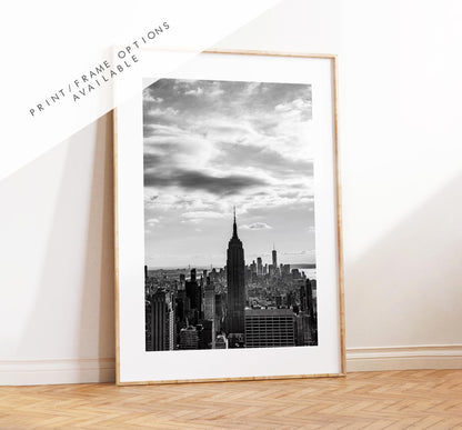 Empire State Building - New York Skyline Print - Black and White Photography - New York City Print - Artwork - Poster - Picture - Minimalist