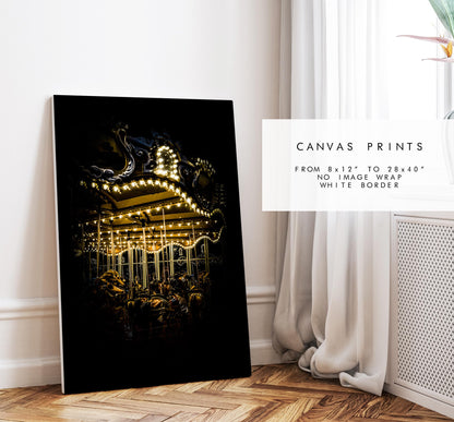 Carousel Print - New York Print - Nightscape - Carousel Print - Carousel Art - Moody - Gothic - NYC - NYC Print - Photography - Minimalist