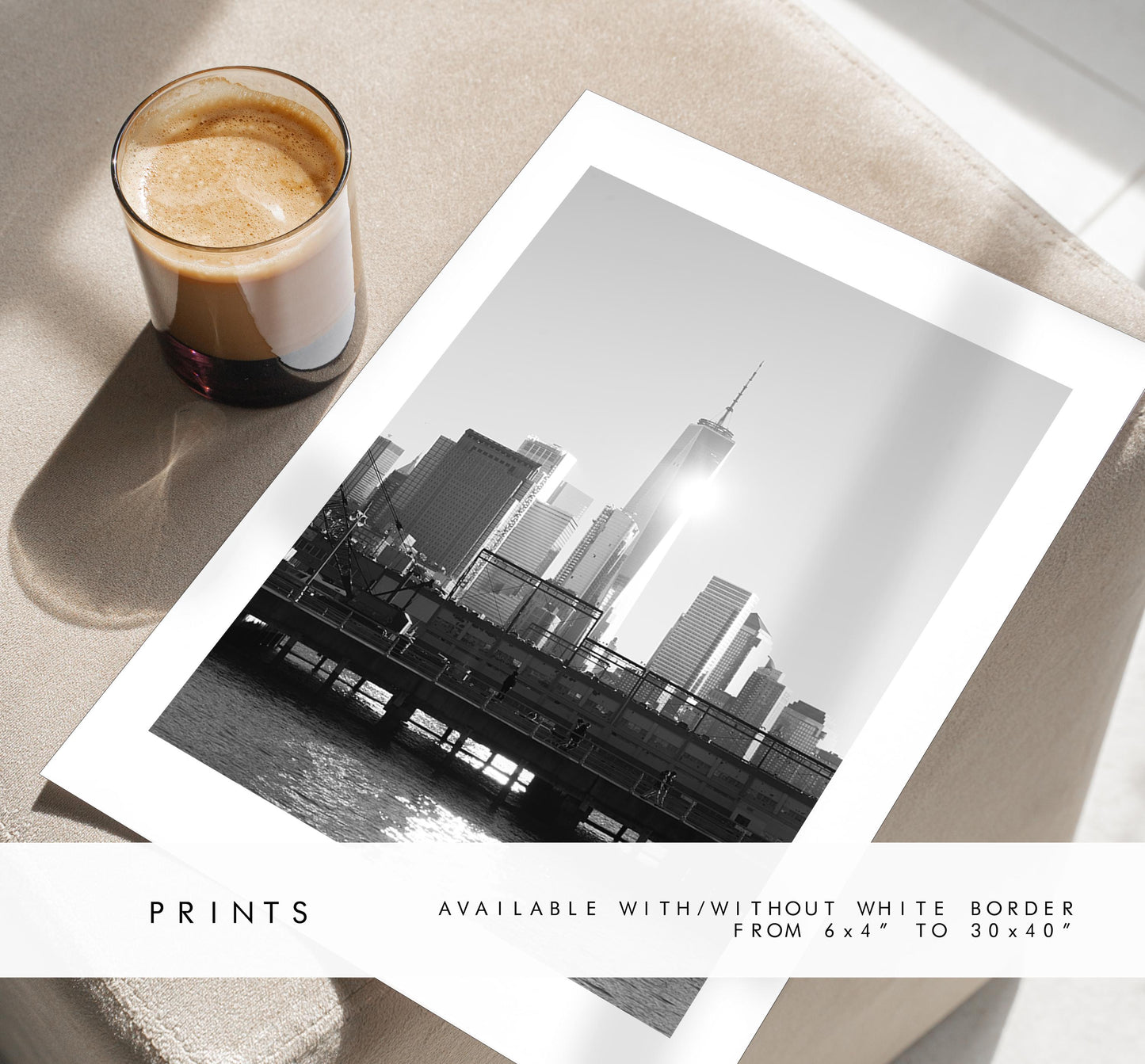 World Trade Centre Print - New York Skyline Print - Black and White Photography - New York City Print - Artwork - Poster  - Minimalist - Art