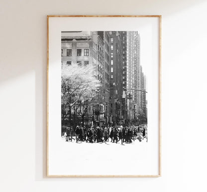 New York Black and White Minimalist Print  - Fine Art Photography Print - New York Photography - Manhattan - NYC - People - Street - Art