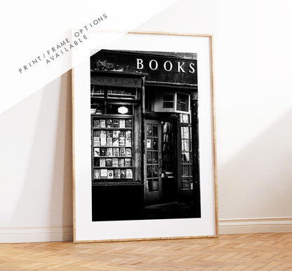 Book Shop Print - NYC Photography Print - New York City - Prints or Framed Prints available - Black and White Photography